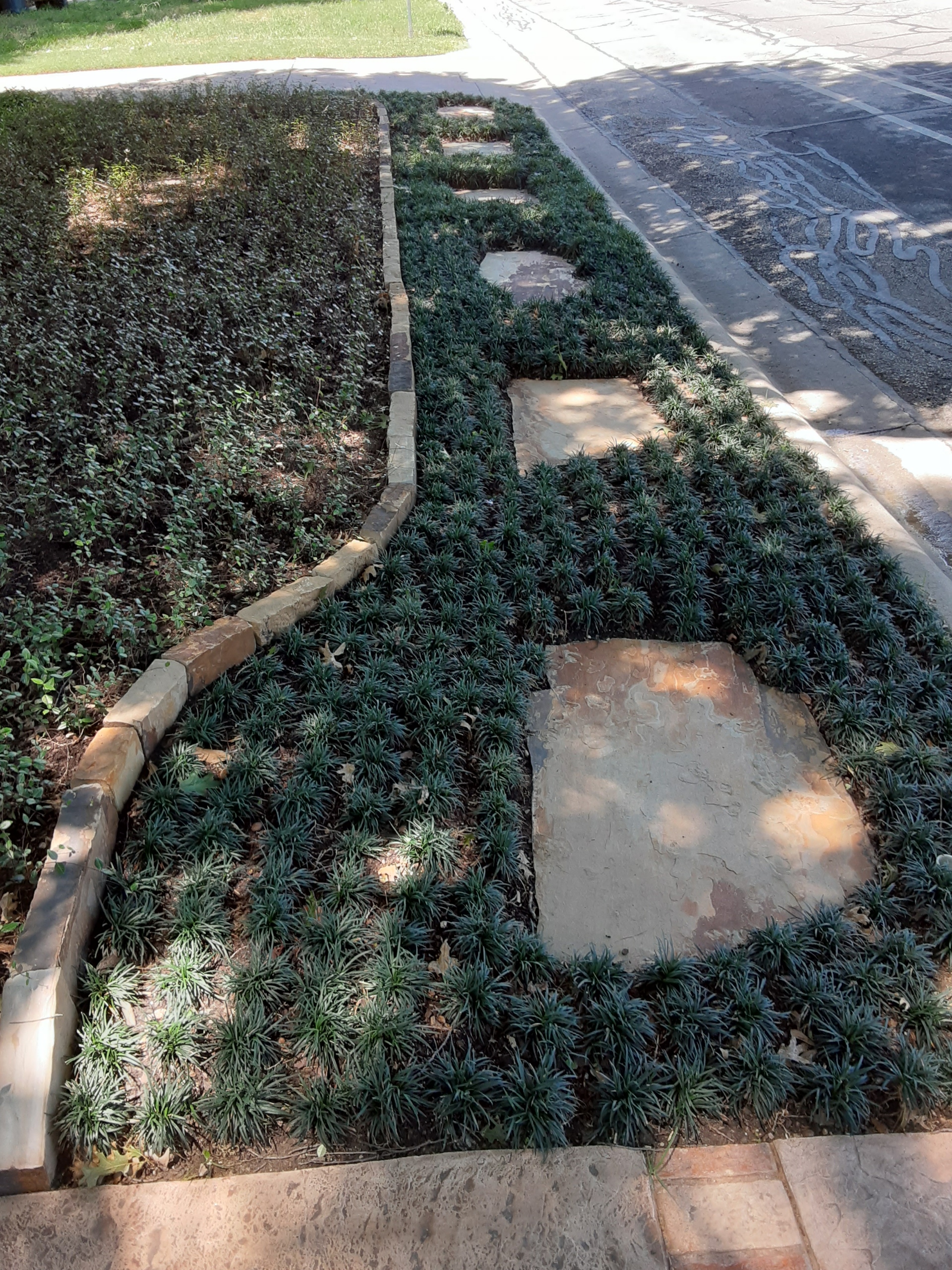 Stone border and lining